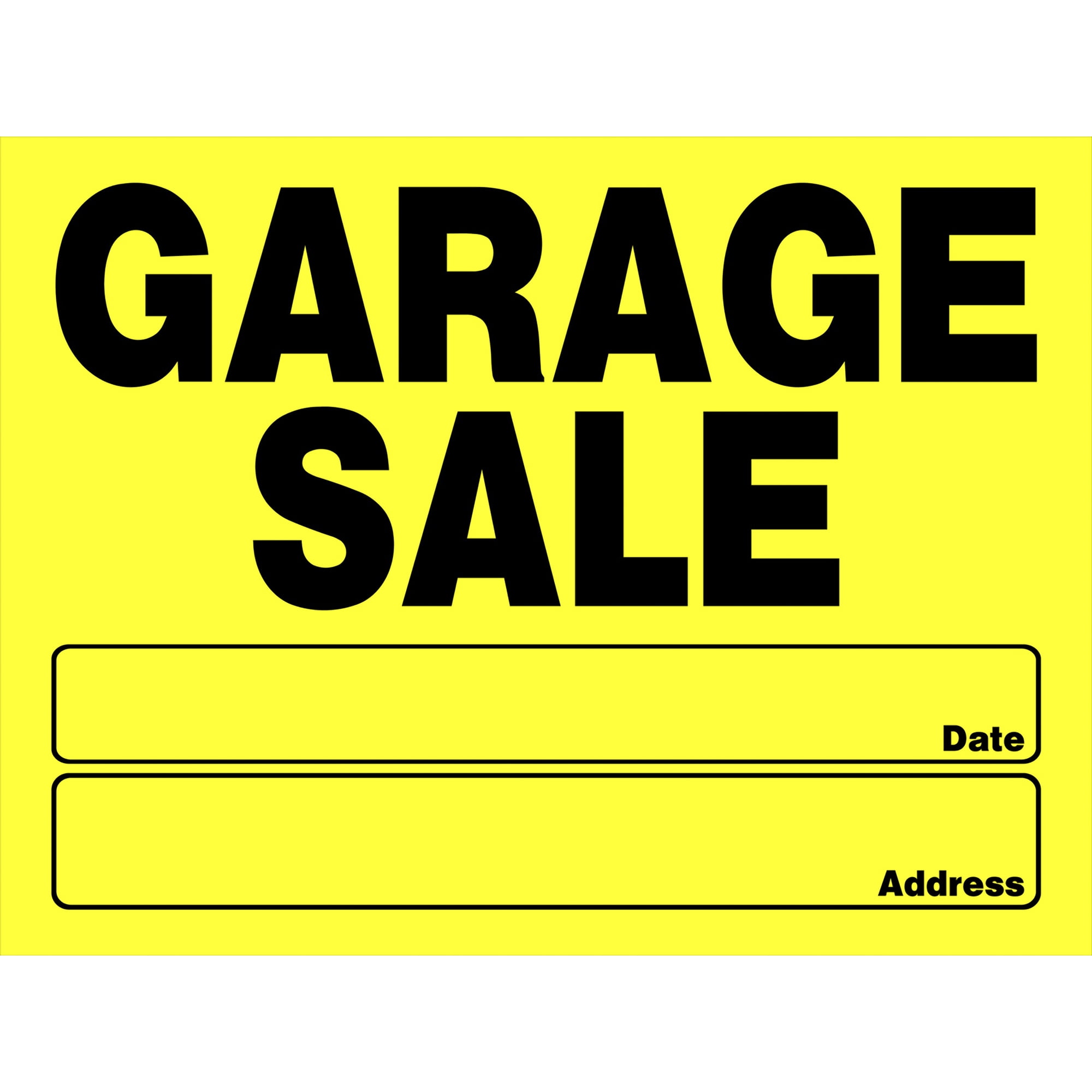 The Hillman Group 12" x 16" HighContrast Garage Sale Sign