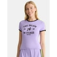 thumbnail image 2 of Halloween Women's and Women’s Plus Varsity Tee and Shorts Pajama Set, 2-Piece, Sizes XS to 3X, 2 of 5