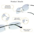 thumbnail image 5 of LifeArt Pure Titanium Frame Glasses/Blue Light Blocking Reading Glasses, Reduce Eyestrain, Stylish for Men and Women(Silver,+2.00 Magnification), 5 of 5