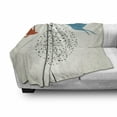 thumbnail image 3 of Birds Soft Flannel Fleece Throw Blanket, 3 Swallow Birds Flying Around a Giant Dandelion, Cozy Plush for Indoor and Outdoor Use, 50" x 60", Eggshell Multicolor, by Ambesonne, 3 of 6
