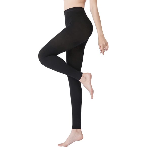 HAHDAXIA Compression Pantyhose for Women & Men, Footless Waist High Compression Stockings Opaque, 15-20 mmHg Support Pantyhose, Firm Support Hose for Edema, Varicose Veins, Nursing, Black L