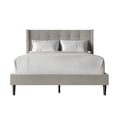 thumbnail image 2 of Castle Place Elegance Wingback King Platform Bed, Grey, 2 of 11