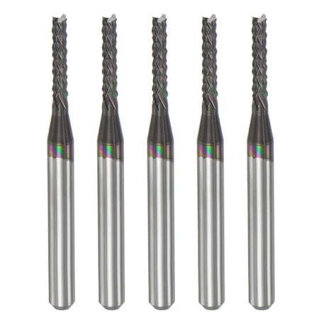 

Uxcell 1/8 Shank 1.8mm x 9.5mm Diamond Film Coated Carbide Left Hand End Mill Bits 5 Pack