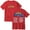 Red, variant on Cuco Ridin Tour 2025 Merch Cotton T-Shirt Women Men Casual Crewneck Short Sleeve Tee