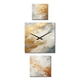 thumbnail image 2 of Designart "Subdued Snow Blossoms" Abstract Shapes Oversized Wall Clock - Set Of 3 - Extra large Clock For Office Décor - Large Contemporary Wall Clock, 2 of 6