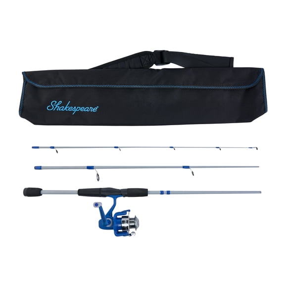 Shakespeare Agility Spinning Travel Combo 6'6" 3-Piece Fishing Rod and Reel Combo