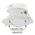 thumbnail image 3 of Satco S11708 7 watt LED Direct Wire Downlight; Gimbaled; 4 inch; 2700K; 120 volt; Dimmable, 3 of 3