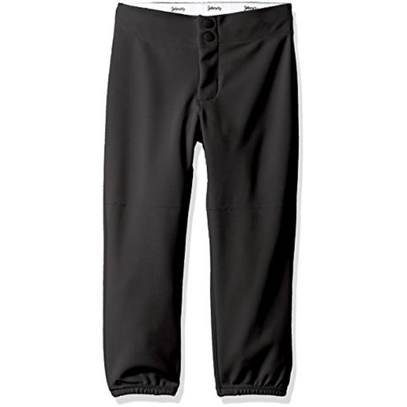 Intensity Pantalon en Tricot Double à Taille Basse pour Filles Jeune, Grand, Noir