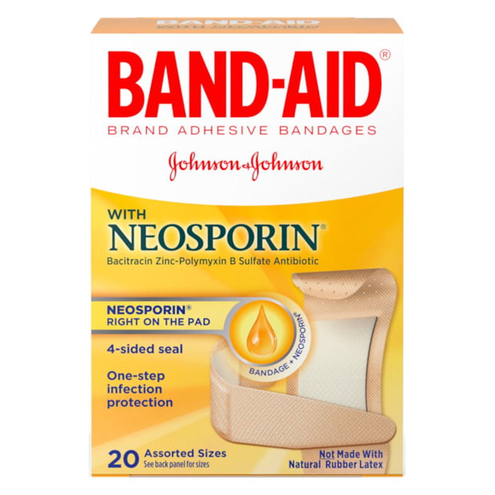 BAND-AID Plus Neosporin Bandages Assorted Sizes 20 Each