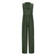 thumbnail image 1 of WILLBEST Vêtements d'Automne Femmes Combinaison Décontractée Taille Haute Ajustée avec Gilet Col Rond Jambe Large Jambe Droite Combinaison Chino Femmes, 1 of 6