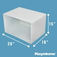 Keystone 26" Wall Sleeve for ThroughtheWall Air Conditioners, White