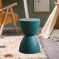 thumbnail image 4 of Siruishop Small Round Foot Stool Change Shoe Stool Modern Compact Seat Decorative Children Peacock Blue, 4 of 6