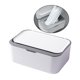 thumbnail image 5 of Caja para toallitas húmedas, contenedor naranja húmedo, caja de almacenamiento para servilletas, caja de inodoro, organizador, dispensador gris blanco, 5 of 9