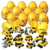 TOYIFY 12 Pcs Prefilled Easter Eggs with Construction Vehicles Building Blocks