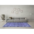 thumbnail image 3 of Ahgly Company Machine Washable Indoor Square Persian Blue Traditional Area Rugs, 5' Square, 3 of 4