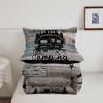 thumbnail image 5 of Catabedysis Rustic Camping Full Size Comforter Sets,Camper Silhouette Print Bedding Comforter Set For Boys,Multicolor,Black Reversible,3 Pieces,1 Comforter and 2 Pillowcases, 5 of 7