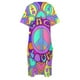 thumbnail image 5 of Vestido holgado con bolsillos y diseño de mandala hippie psicodélico de Paz y Amor para mujer, ropa elegante para mujer., 5 of 7