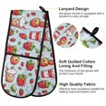 thumbnail image 4 of Dailycode Double Sided Oven Mitt with Loop Heat Resistant Kitchen Long Potholders 7" x 35" Cute Strawberries Face, 4 of 6