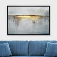 thumbnail image 2 of wall26 Framed Canvas Print Wall Art Minimal Gray Orange Pastel Paint Stroke Collage Abstract Shapes Illustrations Modern Art Decorative Contemporary for Living Room, Bedroom, Office - 16x24 Black, 2 of 5