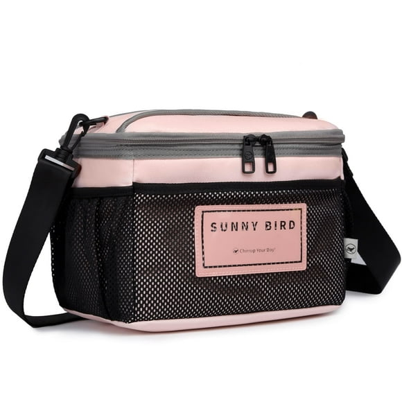 Bolsa de almuerzo SUNNY BIRD con aislamiento térmico, color rosa