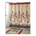 thumbnail image 2 of Tall Snowman Holiday Shower Curtain, Tan Fabric, 2 of 2