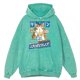 thumbnail image 2 of Sudadera con capucha para hombre, estilo retro, desgastado, con estampado de gato comiendo fideos, estilo Harajuku, de gran tamaño, informal, 100 % algodón, holgada, 2 of 4