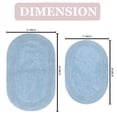 thumbnail image 2 of Home Weavers Double Ruffle Collection 100% Cotton Non-Slip Bathroom Rug Set Machine Washable Bathroom Rug-17"x24", Bath Rug- 21"x34", Blue Color 2 Piece Bath Rug set, 2 of 9
