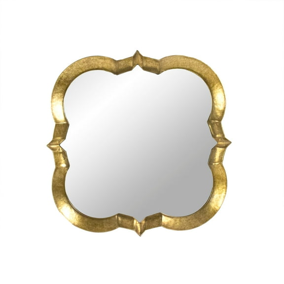 Zentique EZT142322 53.25 x 53.25 x 3.25 in. Elisha Mirror, Distressed Gold