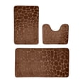 thumbnail image 2 of Linnome 3 Piece High Density Sponge Bath Mat Set Absorbent Non Slip Soft Washable Home Bathroom Decor Needs, 2 of 7