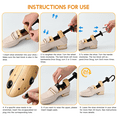 thumbnail image 3 of FIXPARTS Wooden Shoe Stretcher,4-Way Shoe Expander Widener,Shoe Tree Wide feet for Women & Men,Pair, 3 of 7