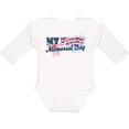 thumbnail image 3 of Inktastic My First Memorial Day Grunge with Fireworks Boys or Girls Long Sleeve Baby Bodysuit, 3 of 5