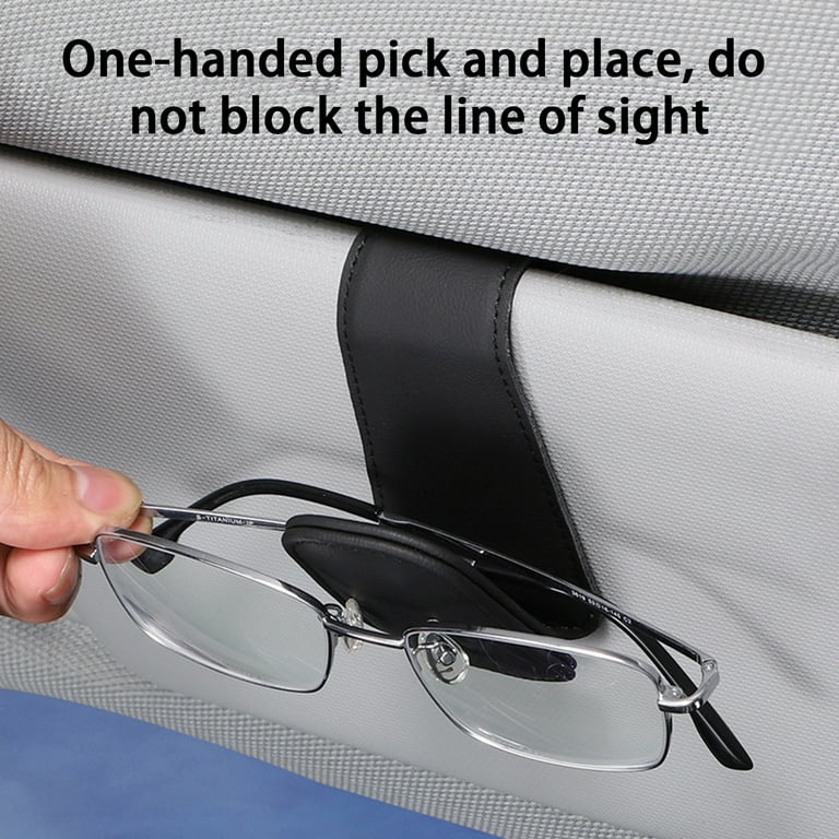 Bluethy Car Sunglass Holder Magnetic Anti-slip Multiple Use Elastic Band  Solid Color Storage Items Anti-scratch for Different Sizes Glasses Eyeglass  Hanger Clip Car Supplies 