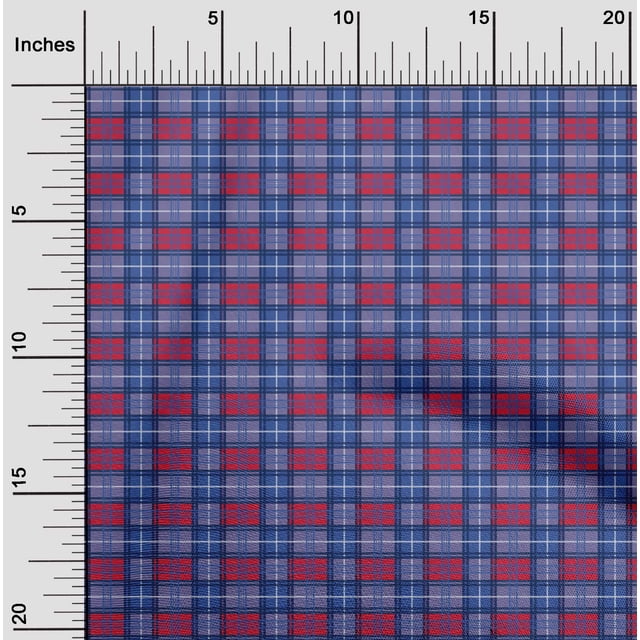 oneOone Polyester Lycra Bright Red Fabric Madras Check Sewing Craft Projects Fabric Prints By Yard 56 Inches Wide