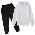 thumbnail image 1 of Caqnni Cozy Lightweight Girls Lounge Set: Perfect for Virtual Learning, Homework Sessions, and Post-Study Relaxation（A01-White,11-12 Years), 1 of 2