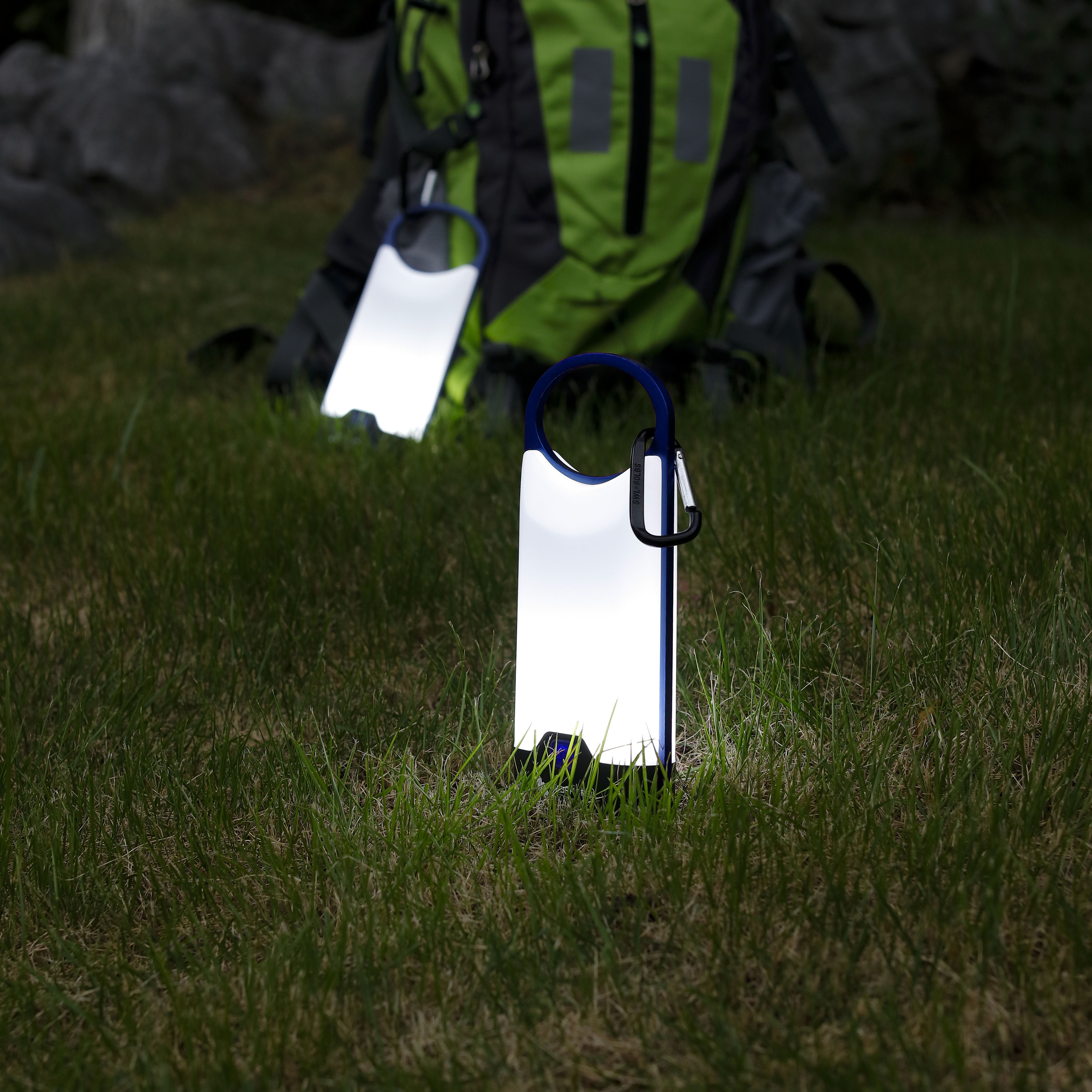 Ozark Trail 160 Lumen LED Aluminum Battery Operation Thin Lantern Blue, Aluminum Thin Lantern