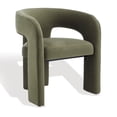 thumbnail image 6 of SAFAVIEH Couture Catharia Luxury Velvet Solid Dining Armchair, Olive Green, 6 of 14