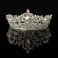 thumbnail image 3 of Full Round Tiaras and Crowns for Women, Crystal Tiara and Crown for Girl Rhinestones Hair Accessoriesfor for Wedding Bride Birthday Party Prom Bridal Bridesmaid，Gold, 3 of 6