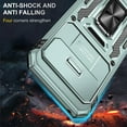 thumbnail image 2 of KOMI for Google Pixel 9a Case with Screen Protector and with Camera Cover, 360°Military Grade Rotatable Kickstand (Heavy Duty) Shockproof Protective, Case for Google Pixel 9a Dark Green, 2 of 5