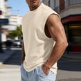 thumbnail image 6 of Horkkom Tank Tops men Solid Color Crew Neck Sleeveless Shirts Comfortable Summer Workout Casual Shirts, M-3XL, 6 of 9