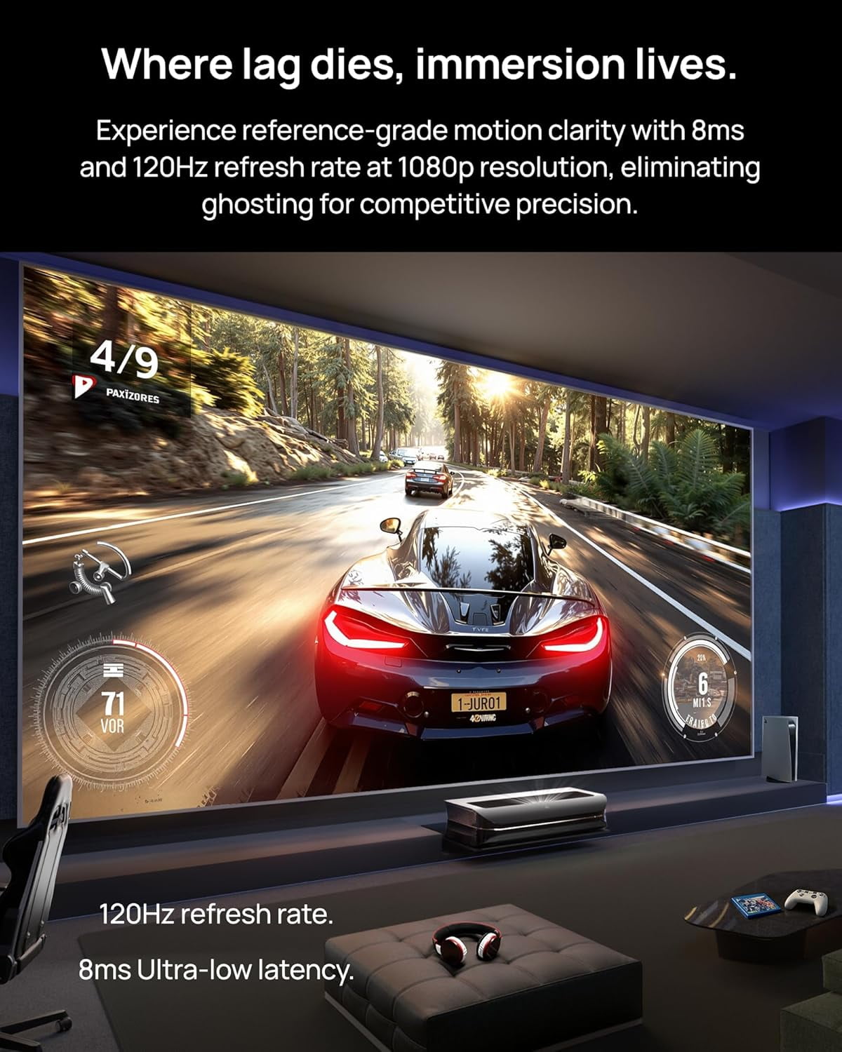 Restored AWOL Vision LTV-3000 Pro 4K Ultra Short Throw Triple Laser Projector, 0.25:1 ratio (Refurbished)