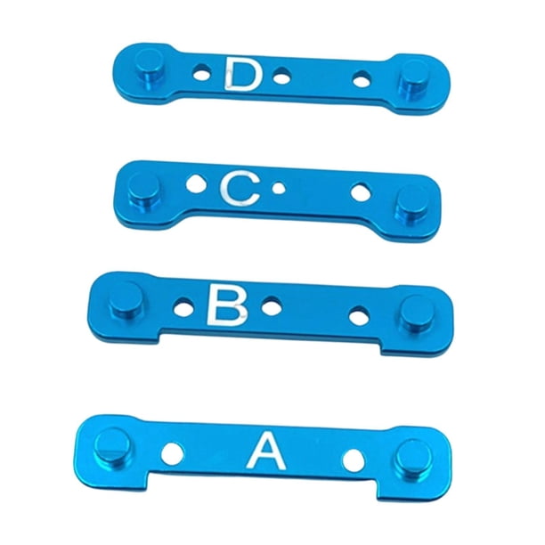 4 piezas 1/10 RC Car Brazo delantero y trasero Reemplaza fácil de instalar Premium Portátil Azul