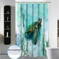 thumbnail image 2 of Stall Shower Curtain,36x72 inch RV Bathroom Shower Curtains Set with Hooks,Blue Turtle Bath Curtain,Waterproof Fabric, 2 of 6