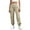 Khaki, variant on cocolona Cargo Pants Women Elastic Waist Drawstring Jogger Outdoor Casual Travel Hiking Pants with Multi Pockets