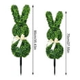 thumbnail image 2 of Decorr Bunny Topiary, 35.4" Boxwood Bunny Topiary with Bow Bunny Topiary Outdoor, Easter Decorations for Garden, Patio, Front Porch Decor, All-Weather Holiday Decoration, 2 of 9