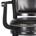 thumbnail image 5 of SAFAVIEH Gitano 46" Bicast Leather Bastool, Walnut/Brown, 5 of 9