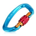 thumbnail image 3 of 25KN Screw Locking Gate Carabiner Heavy Duty D-shape Buckle Pack D-ring Carabiner Climbing Rappelling Canyoning Hammock Locking Clip, 3 of 7