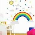 thumbnail image 1 of Bgsha Wall Sticker Rainbow Star Kindergarten Room Decoration Self-adhesive Green, 1 of 8