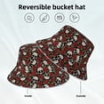 thumbnail image 2 of Balery Red Rose Skull Sombreros para el sol para hombre y mujer, sombrero de pescador con UPF 50+, 2 of 6