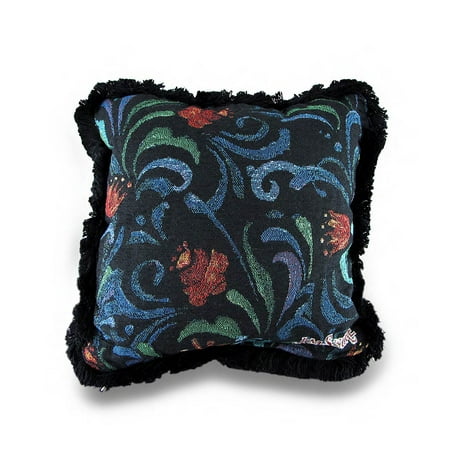Jim Shore Midnight Bloom Decorative Black Tapestry Throw Pillow 12in.