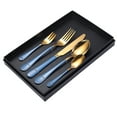thumbnail image 2 of RnemiTe-amo Spoon and Fork Set,Silverware Spoon and Fork Set Stainless Steel Steel,Include Fork Knife Spoon Set, Mirror Polished, Square Handle, Dishwasher Safe, Cutlery Set for Home Kitchen, 2 of 4